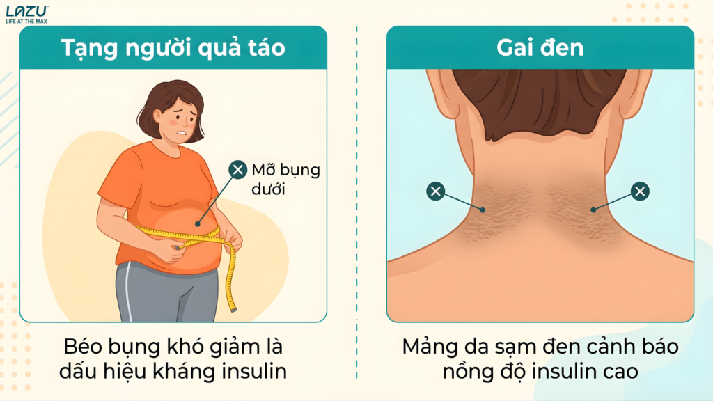 dấu hiệu kháng insulin